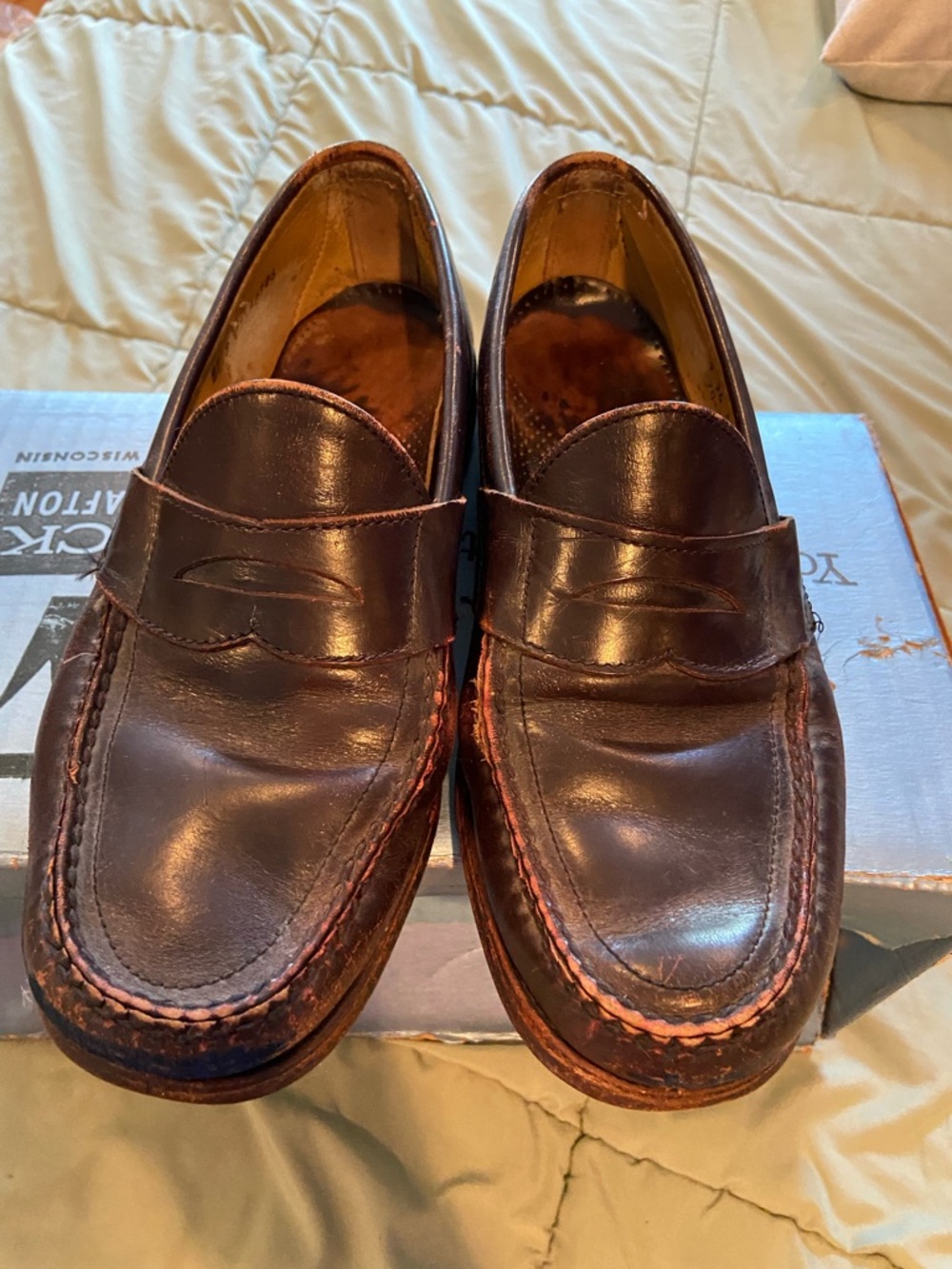 Men's Brown Leather Penny Loafers